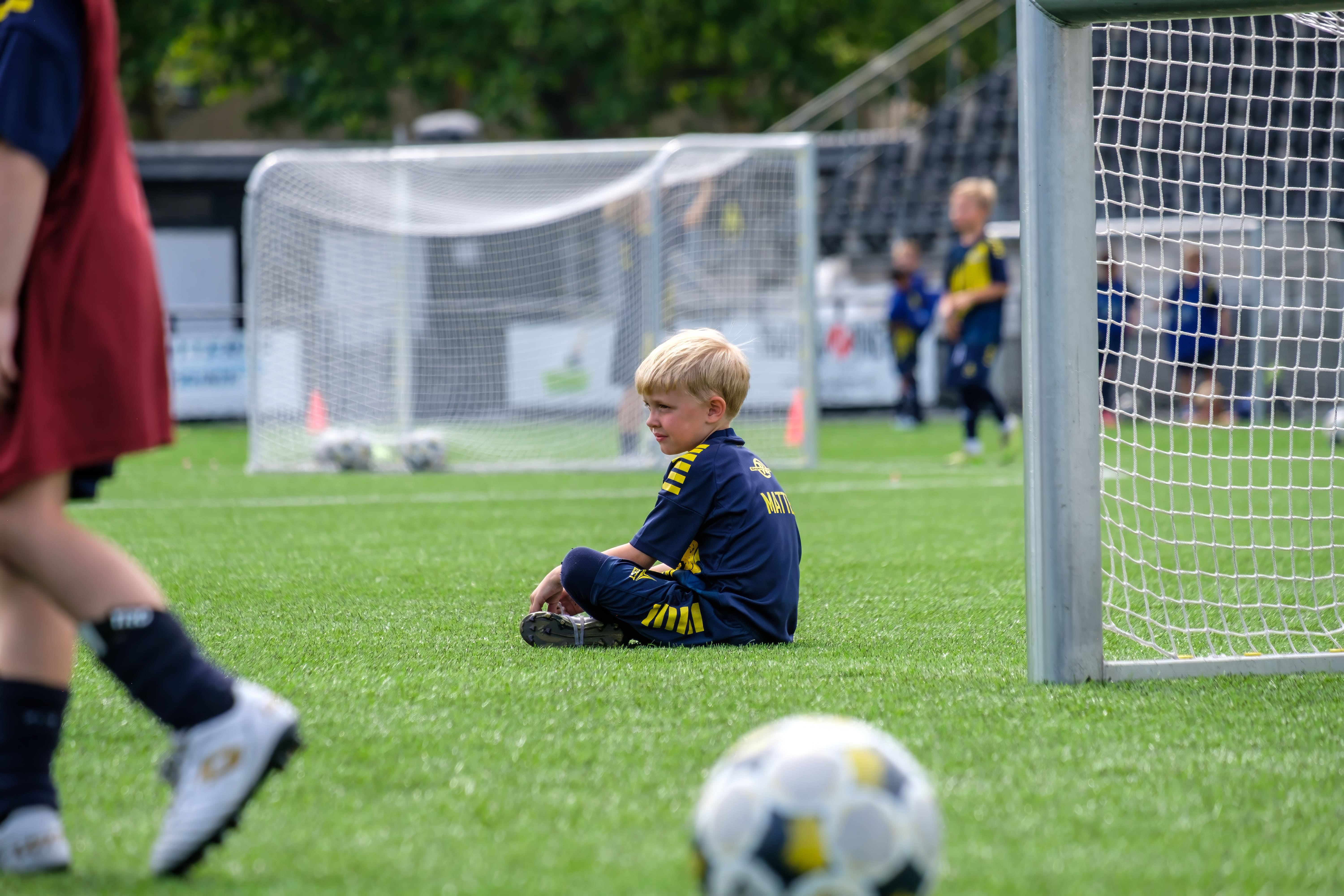 Fodboldspiller i aktion